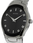 Bulova Diamond Ladies Dress Watch - Black Sun-Ray Dial - Steel Case & Bracelet - 96P146A_b8d27be9-5c57-4e56-8ce3-8cc8454595ee