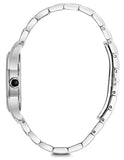 Bulova Womens Diamond Heart Watch - White MOP Dial - Stainless Steel Bracelet - 96P182A