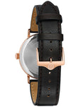 Bulova Mens Classic - Rose Gold-Tone Case - Leather Strap - Grey Dial - Date - 97B154B