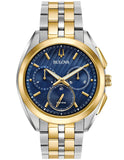 Warehouse Deal - Bulova Mens Two-Tone Chronograph Curv Watch - 98A159 - 98A159.DEAL2