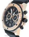 Bulova Mens Black Rubber & Rose Gold Marine Star Chronograph - Date - 98B104A