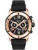 Bulova Mens Black Rubber & Rose Gold Marine Star Chronograph - Date - 98B104