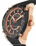 Bulova Mens Champlain Precisionist - Black Carbon Fiber Dial - Rubber - 300M WR - 98B152A