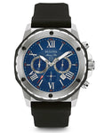 Bulova Mens Marine Star Chronograph - Blue Dial - Black Strap - Date - 100m - 98B258