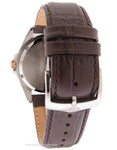 Bulova Mens Precisionist UHF - Gray Dial - Rose & Steel - Date - Brown Leather - 98B267C