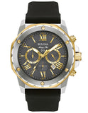 Bulova Mens Marine Star - Two-Tone - Black Strap - Grey DIal - 100m - Date - 98B277_bf1aa1c0-fe66-4e94-be4a-5adec7baa49b