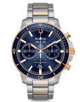 Bulova Mens Marine Star Chronograph - Stainless Steel & Rose Gold-Accents - 200M - 98B301_65ca914d-7569-45a8-91bb-54c5904123db