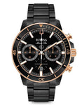 Bulova Mens Marine Star Chronograph - Black Metal & Rose Gold-Accents - 200M - 98B302_ea0da910-38be-4e6b-903c-091496c8c463