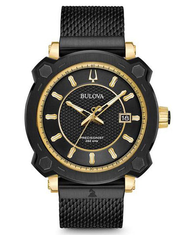 Bulova Mens Special GRAMMY Edition Precisionist Watch - Black Metal - Mesh - 98B303_002a529c-be00-44f1-b6d5-0be128e808ea