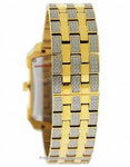 Bulova Mens Crystal Date Watch - Gold-Tone - Day - Date - 24 Hour Subdial - 98C109B