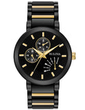 Bulova Mens Classic - Black Stainless Steel - Two-Tone - Bracelet - Day/Date - 98C124