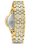 Bulova Swarovski Crystal Mens Watch - Gold-Tone - Bracelet - Pave Dial - 98C126B