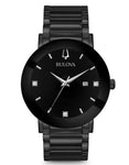 Bulova Mens Modern Diamond Watch - Black Metal - Diamond Markers - Bracelet - 98D144_ad4c05a8-7c49-4170-afd1-fd31f2c5cb59