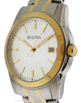 Bulova Two-Tone Mens Dress Watch - Silver/White Dial - Date Display - 30M WR - 98H18A_c8bd04ce-b325-4569-abe0-a52b2cc4cb8f