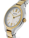 Bulova Ladies Watch - Two-Tone Case and  Bracelet - Silver Sunray Dial - 98L217A