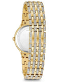 Bulova Womens Swarovski Crystal Watch - Gold-Tone - Bracelet - MOP Dial - 30m - 98L234B