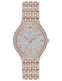 Bulova Womens Swarovski Crystal Watch - Rose Gold-Tone - Bracelet - Pave Dial - 98L235