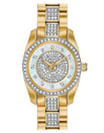 Bulova Womens Crystal Dress Watch - Gold-Tone - Bracelet - Swarovski - MOP - 98L241_002cc82f-458b-4676-8f9d-ef781d0158d3