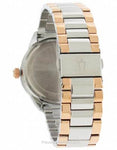 Bulova Crystal Two-Tone Ladies Day/Date Watch - Silver Dial - Steel & Rose Gold - 98N100B