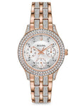 Bulova Womens Crystal Chronograph Watch - Rose Gold-Tone - Swarovski - Bracelet - 98N113_f413e5a3-16dd-473c-846d-11c67e67acf9