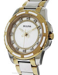 Bulova Diamond Ladies Watch - Mother-of-Pearl - Stainless and Gold-Tone - 98P140A