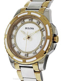 Bulova Diamond Ladies Watch - Mother-of-Pearl - Stainless and Gold-Tone - 98P140A