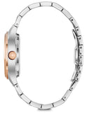 Bulova Womens Diamond Automatic - Two-Tone - Open Heart MOP Dial - Stainless - 98P170A