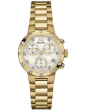 Bulova Ladies 19 Diamond Maiden Lane Chronograph - Gold Tone Link Bracelet - 98R216