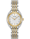 Bulova Womens Diamond Watch - Stainless Steel - Two-Tone - Bracelet - 30m - 98R229