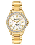 Bulova Womens Marine Star Diamond Watch - Gold-Tone - MOP Dial - 100m - Date - 98R235_42f22099-baac-41e9-8aef-e968946de1b1