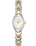 Ladies Bracelet Bulova Dress Watch - Stainless & Gold Tone - White Dial - 98V02