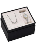 Bulova Ladies Crystal Dress Watch Gift Set - Two-Tone - Matching Necklace - 98X109