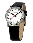 Mondaine Mens Evo 35mm - White Face - Black Leather Strap - A658.30300.11SBB