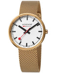 Mondaine Evo Mini Giant 35mm - Gold-Tone - Mesh Bracelet - White Dial - A763.30362.21SBM