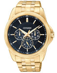 Citizen Quartz Multifunction Mens Watch - Black Dial - Gold-Tone - Day/Date - AG8342-52L_1e28dfbc-df5b-4a63-8efb-840f00bd19c2