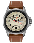 ArmourLite Officer Field Series - Beige Dial - Brown Leather Strap - SS Case - AL805