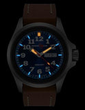 ArmourLite Officer Series Mens Watch - Leather Strap - Blue Dial - Day/Date - AL823A