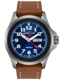 ArmourLite Officer Series Mens Watch - Leather Strap - Blue Dial - Day/Date - AL823