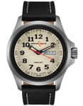 ArmourLite Mens Officer Series Watch - Black Leather Strap - Day/Date - 100m - AL825