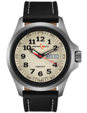 ArmourLite Mens Officer Series Watch - Black Leather Strap - Day/Date - 100m - AL825