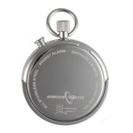 ArmourLite Alarm Clock Pocket Watch With Stand - White Dial - Stainless Steel - ALPW01C