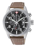 Citizen Mens Quartz SL Chronograph - Grey Dial - Brown Strap - Date - 100m - AN3620-01H_b18718d3-40b3-4e21-83a4-b66d53d3f0d2