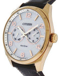 Citizen Eco-Drive Mens Analog Day/Date Watch - Rose Gold-Tone - White Dial - AO9023-01AA