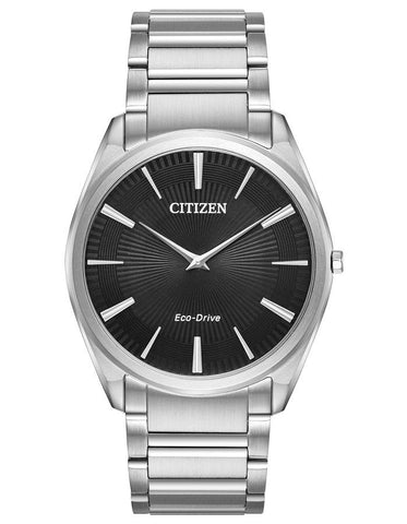 Citizen Mens Stilleto Eco-Drive Watch - Black Dial - Stainless Steel - Bracelet - AR3070-55E_6a65c2cb-52ad-4073-913f-8bc07c3beca5