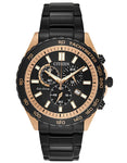 Citizen Eco-Drive Mens WR100 - Chronograph - Rose-Gold/Black-Tone - Bracelet - AT2125-59E