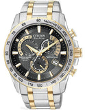 Citizen Mens Perpetual Chrono AT  - Two-Tone - Black Dial - 5 Time Zones - AT4004-52E