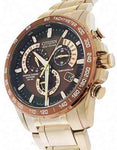 Citizen Eco-Drive Perpetual Chrono AT - Espresso Dial - Rose Gold-Tone Design - AT4106-52XA