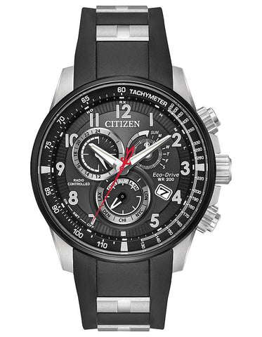 Citizen Eco-Drive Promaster Chrono AT - Black Dial - Black Rubber & Steel Strap - AT4138-05E_d0c6d628-8850-4dbf-bcd9-f44dd71499fc