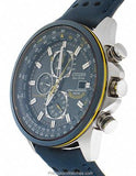 Citizen Eco-Drive Blue Angels World Chrono AT Mens Strap Watch - Blue Dial - AT8020-03LA