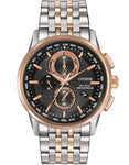 Citizen Mens Eco-Drive World Chronograph AT - Two-Tone - Black Dial - Bracelet - AT8116-57E_5dbe0001-5af2-4be0-b4fe-850aa71f24de